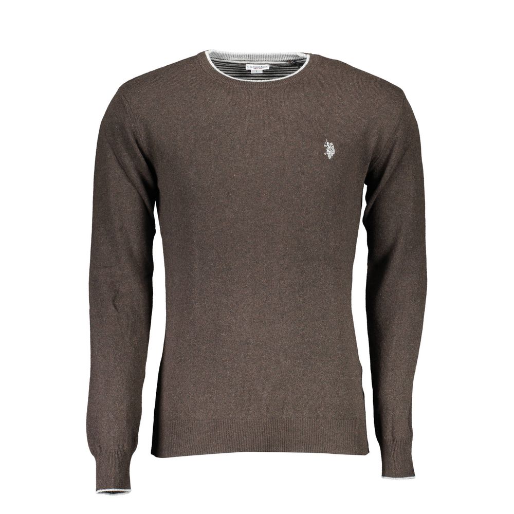 Brauner Wollpullover für Herren