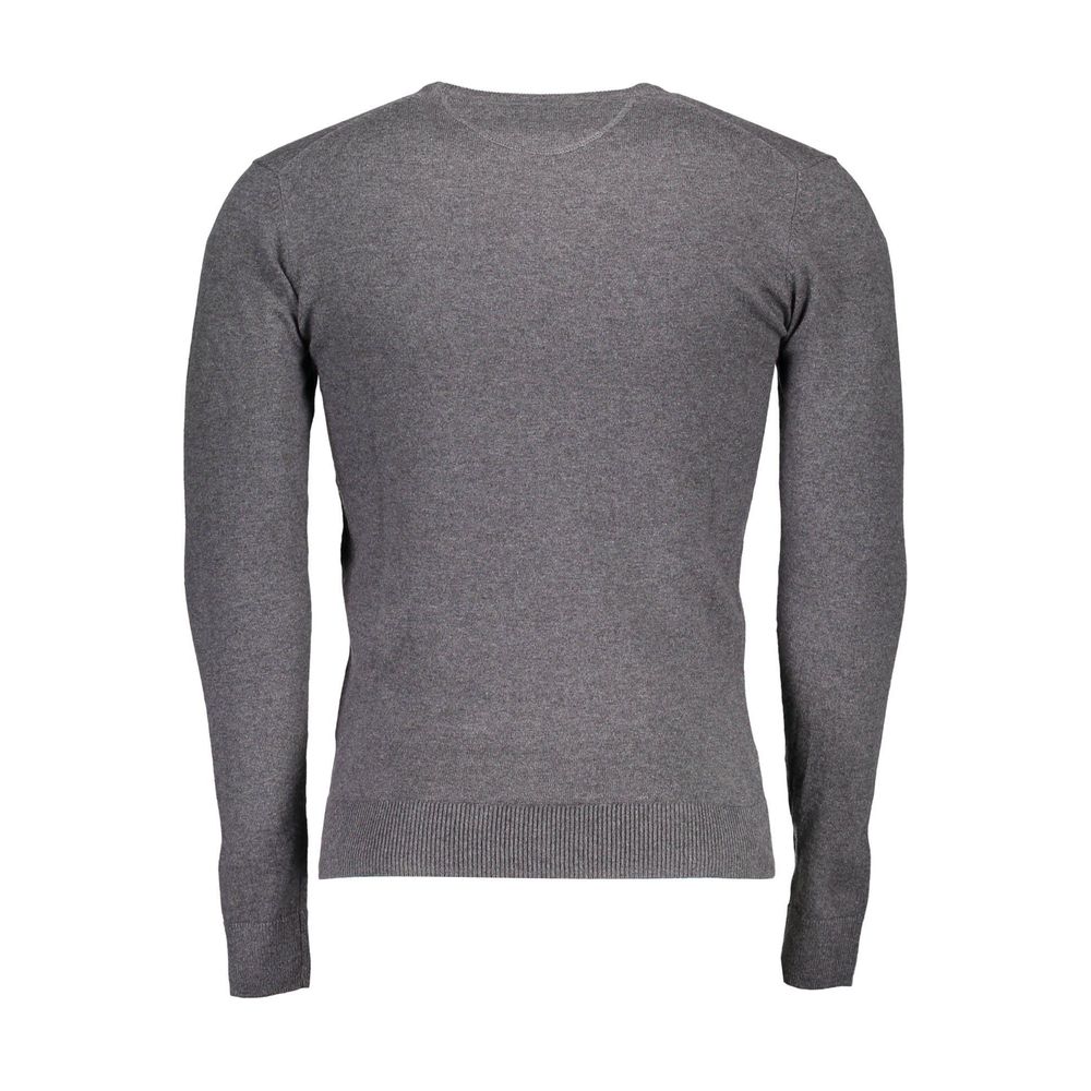 Grauer Baumwollpullover für Herren