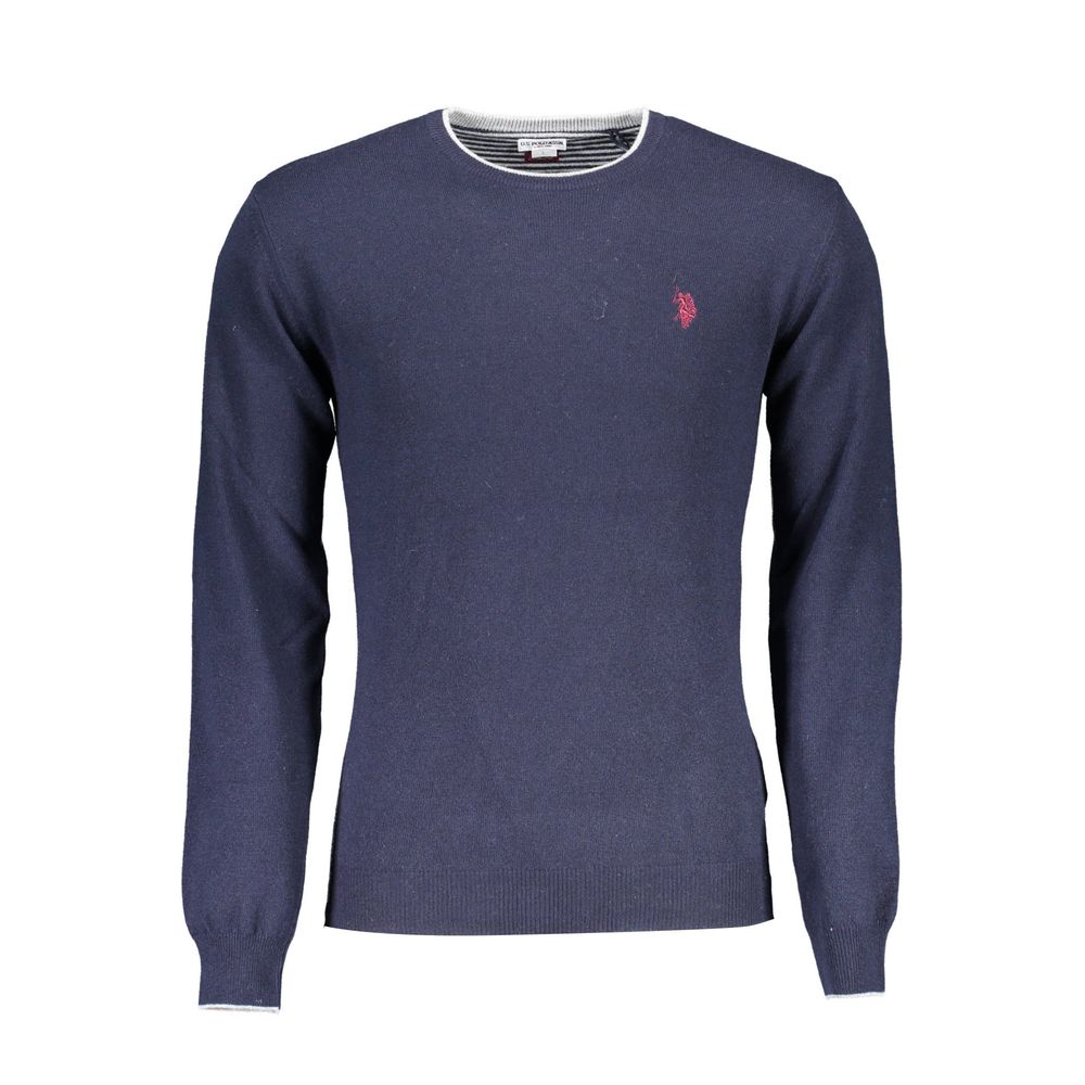 Blauer Wollpullover für Herren