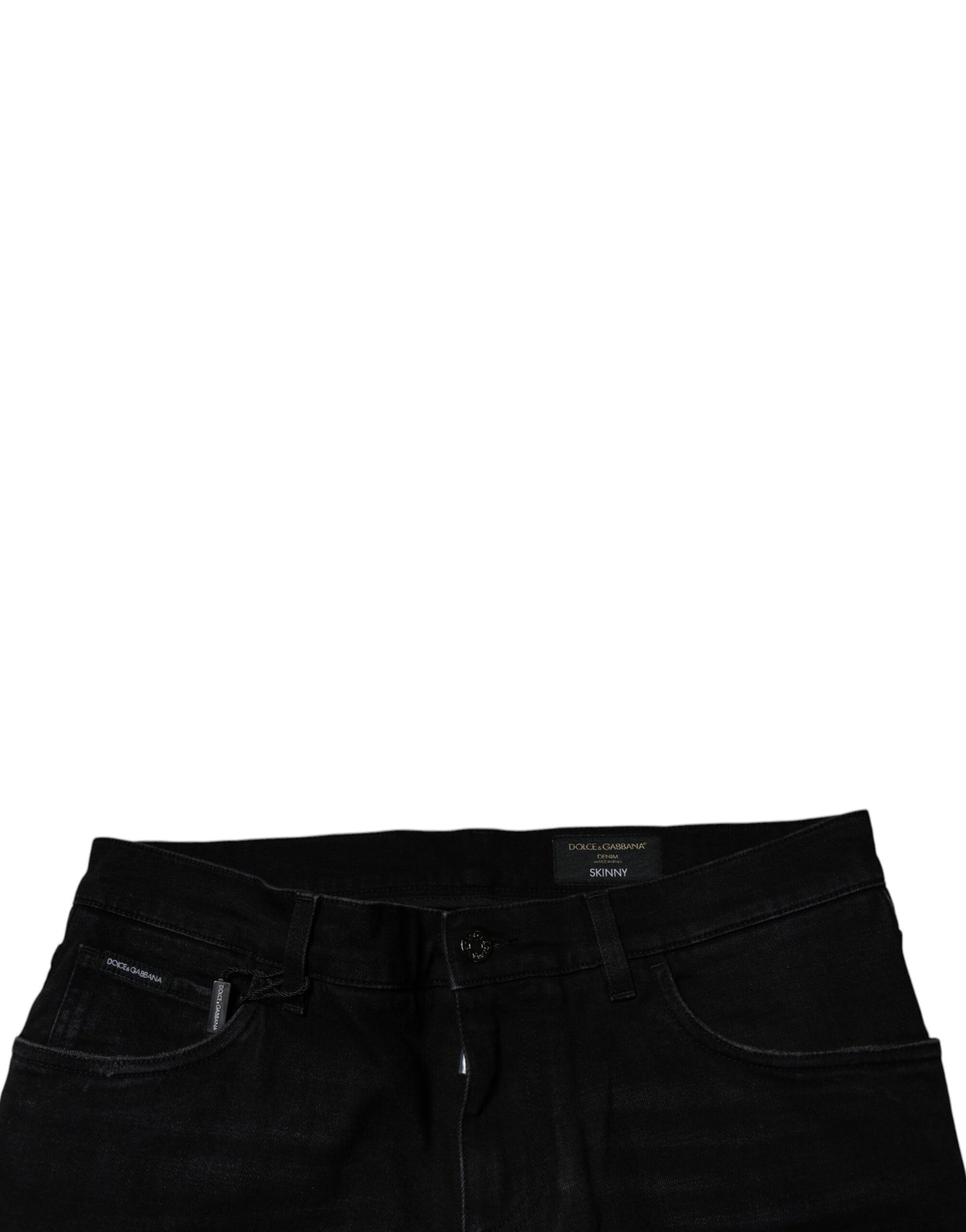 Schwarze Skinny Jeans aus zerrissener Baumwolle für Herren