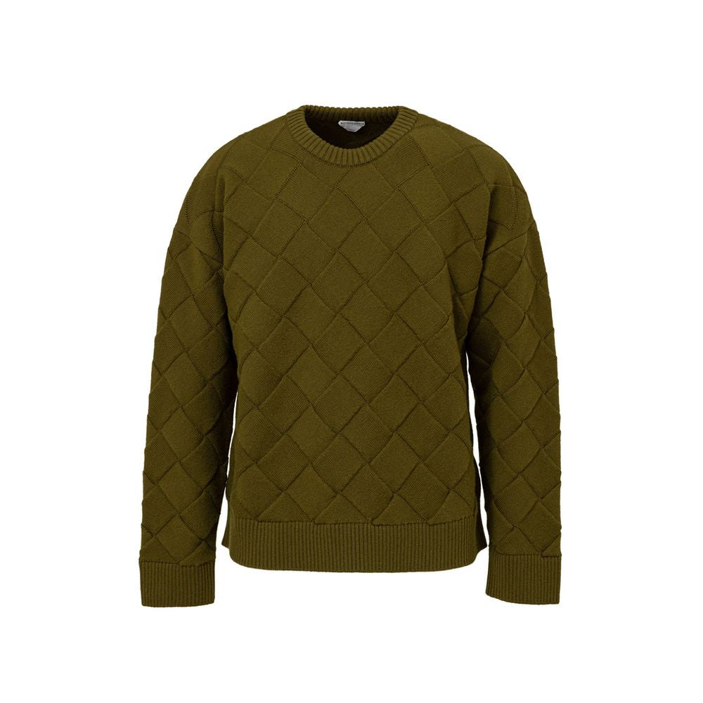 Grüner Wollpullover