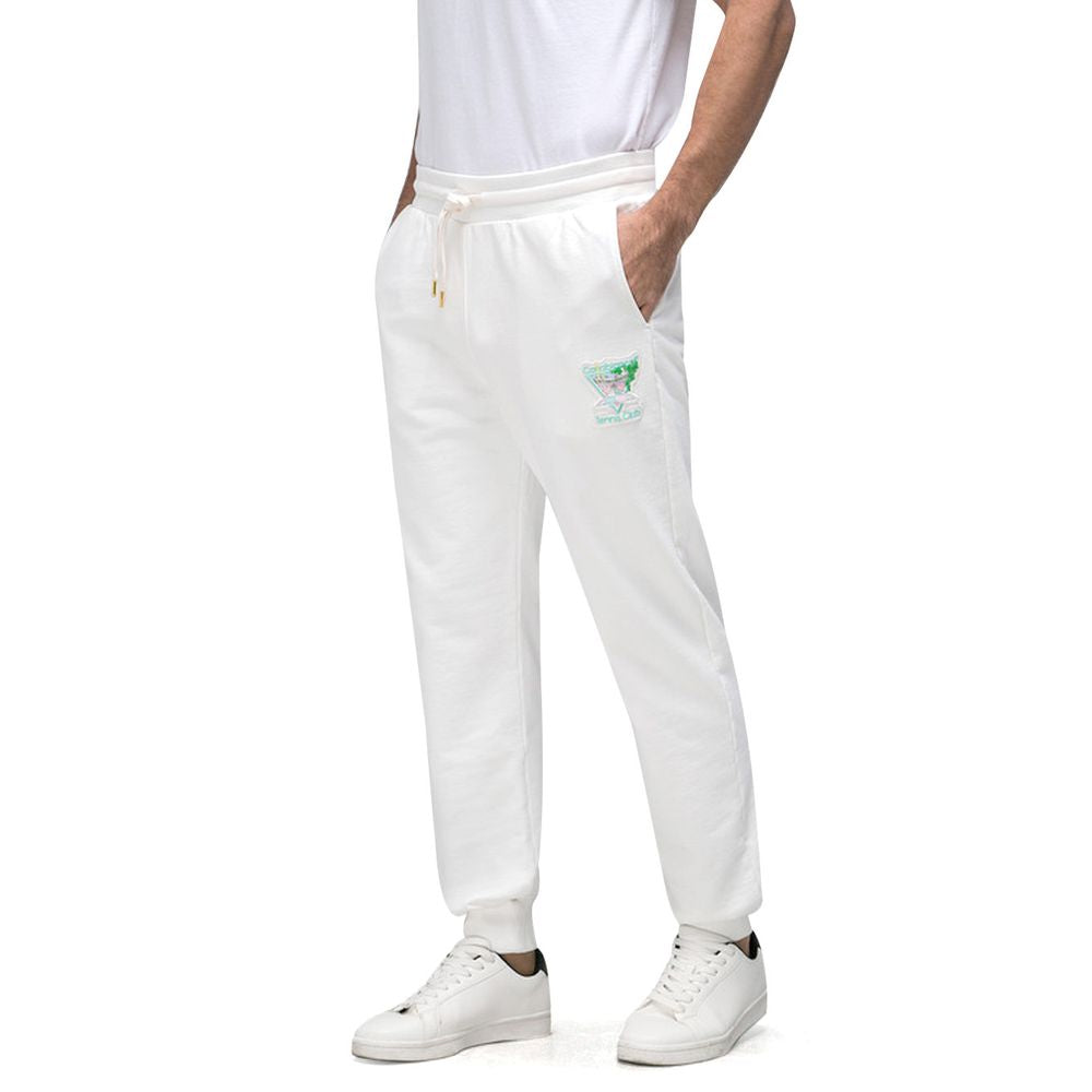 Weiße Sporthose aus Baumwolle