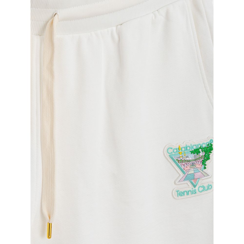 Weiße Sporthose aus Baumwolle