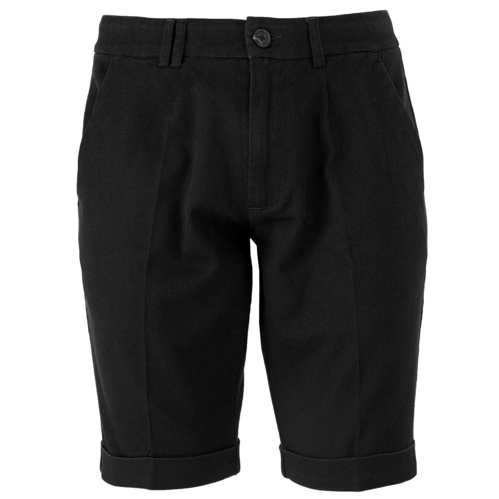 Schwarze Baumwollshorts