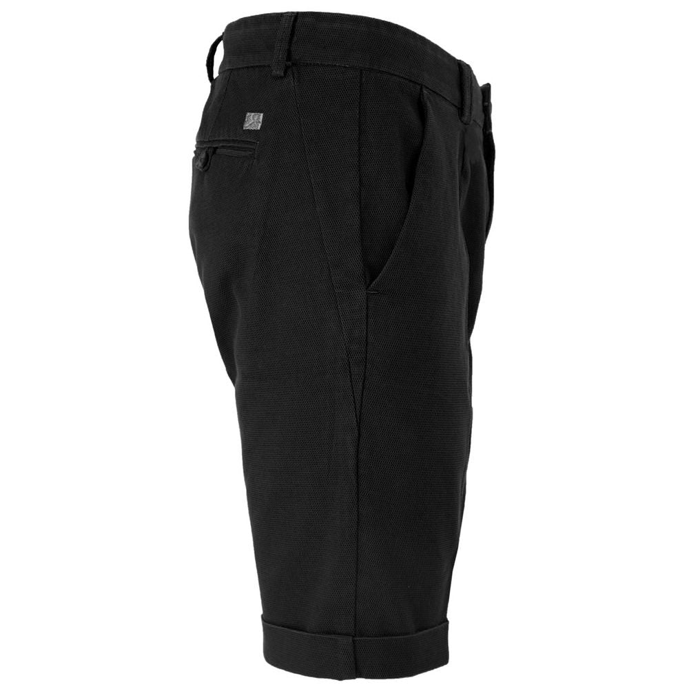 Schwarze Baumwollshorts