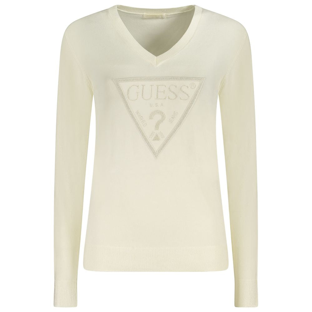 Weißer Viskosepullover