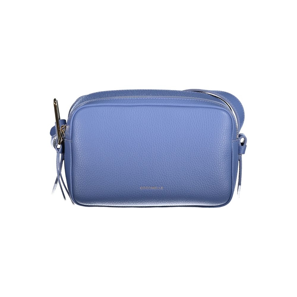 Hellblaue Damenhandtasche aus Leder