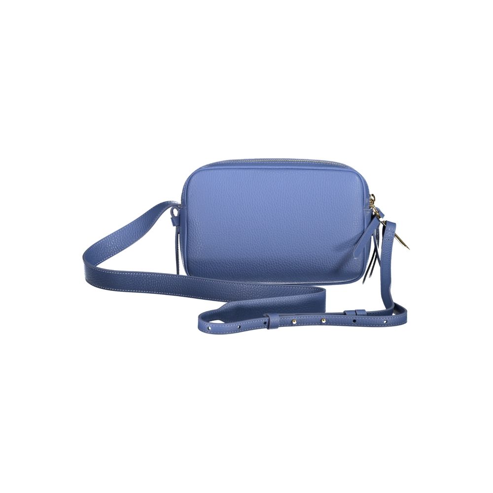 Hellblaue Damenhandtasche aus Leder