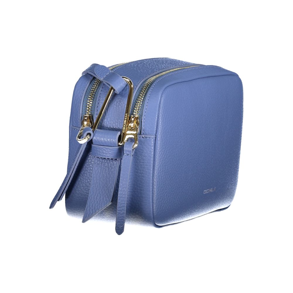 Hellblaue Damenhandtasche aus Leder