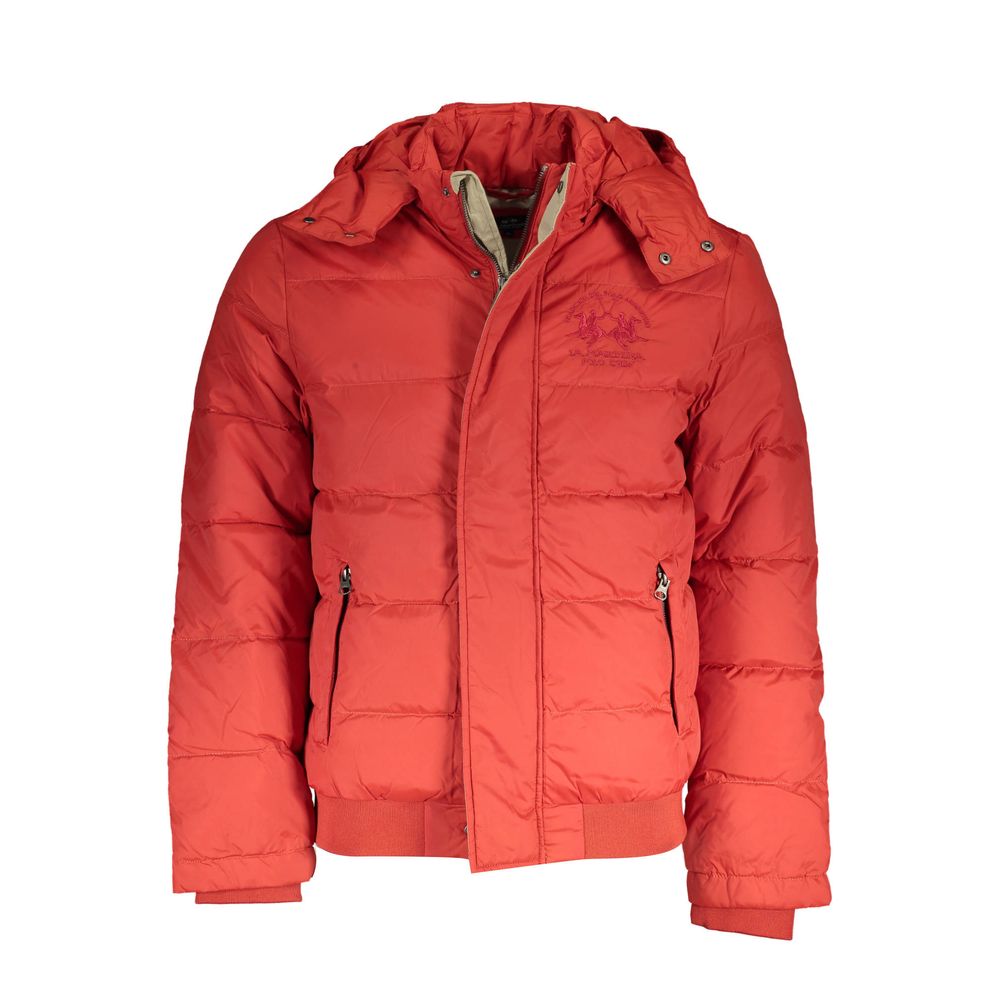 Orangefarbene Herrenjacke aus Polyamid