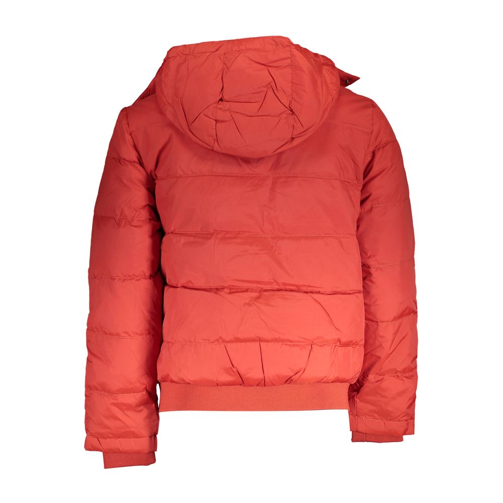 Orangefarbene Herrenjacke aus Polyamid