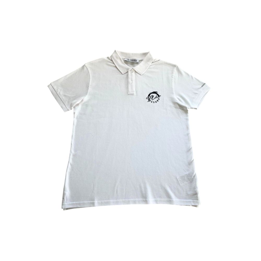 Weißes Herren-Poloshirt aus Baumwolle