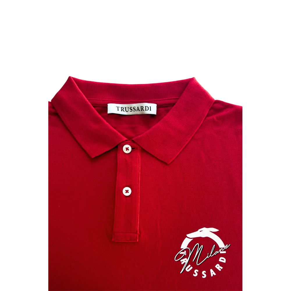 Rotes Poloshirt aus Baumwolle für Herren