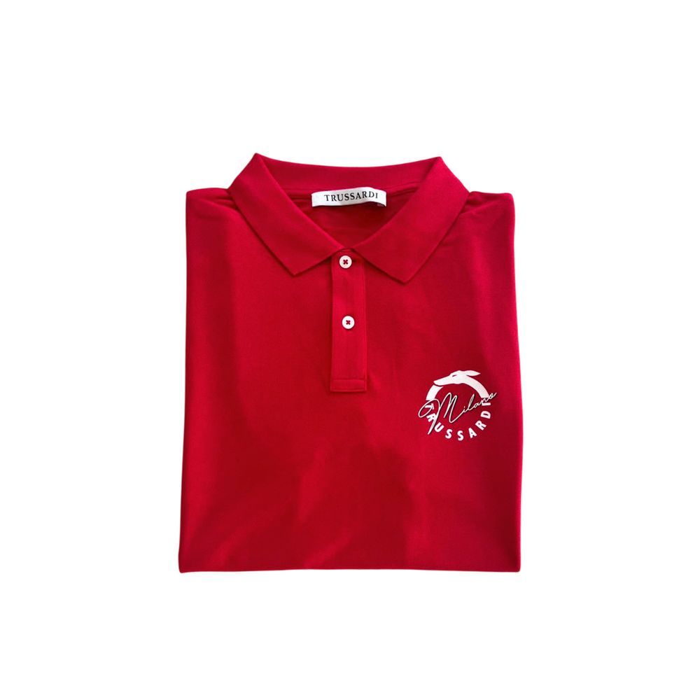 Rotes Poloshirt aus Baumwolle für Herren