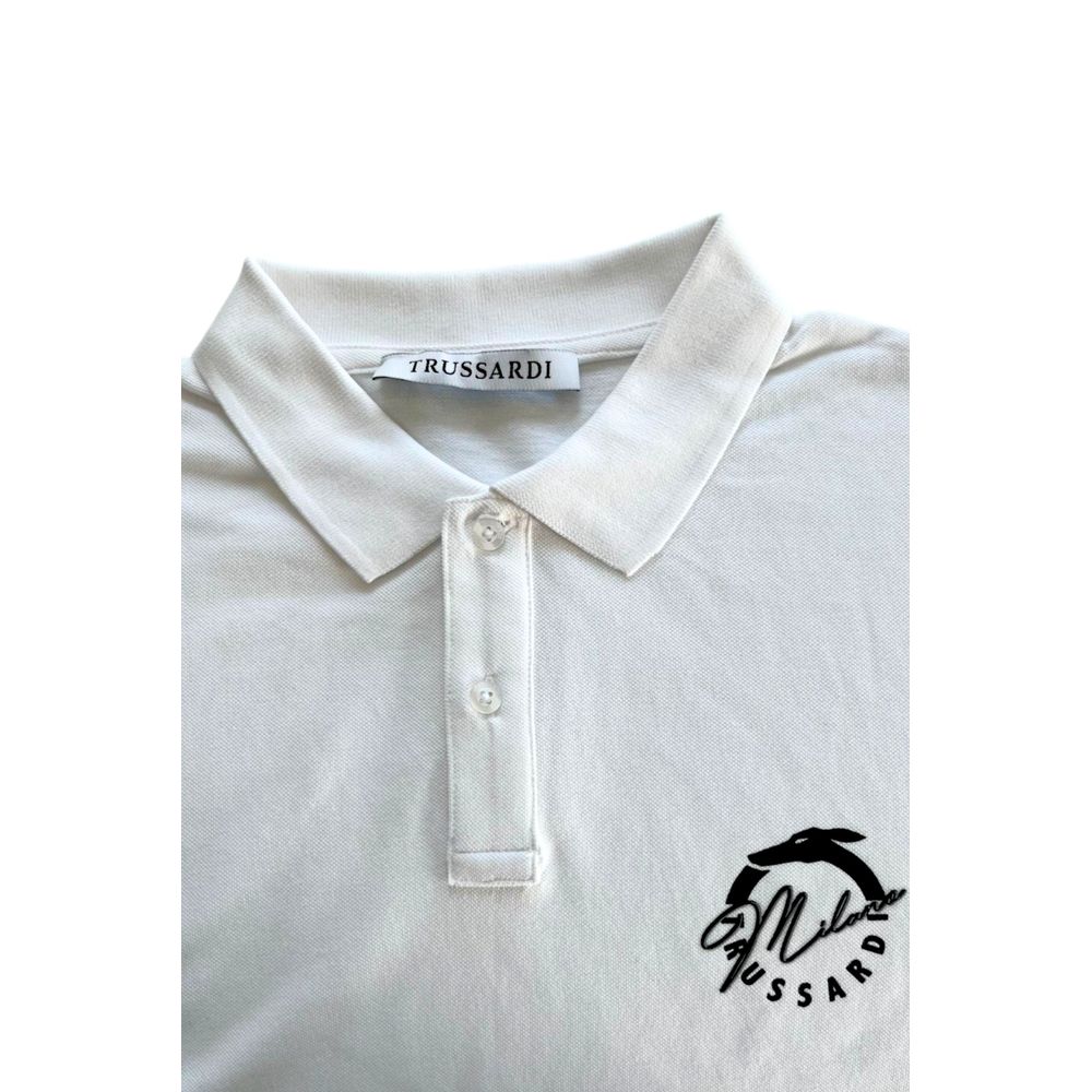 Weißes Herren-Poloshirt aus Baumwolle