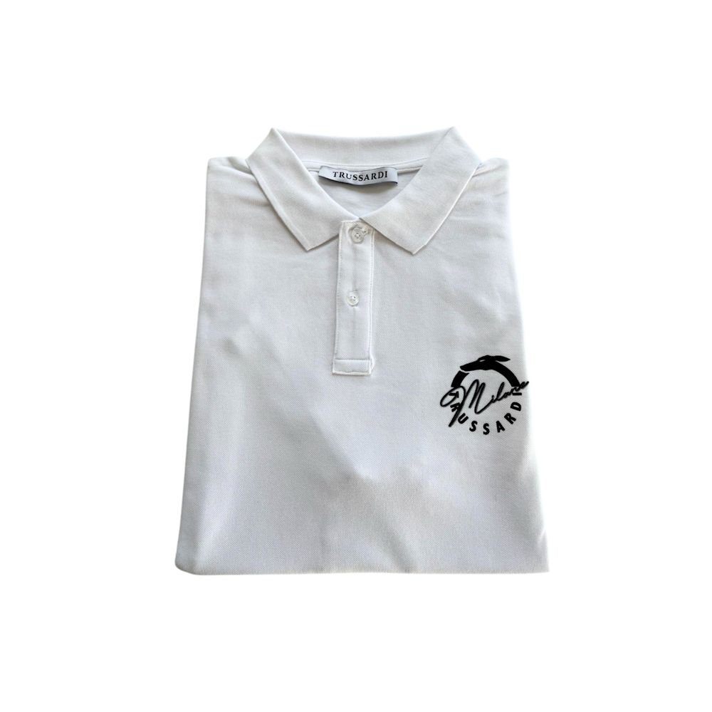 Weißes Herren-Poloshirt aus Baumwolle
