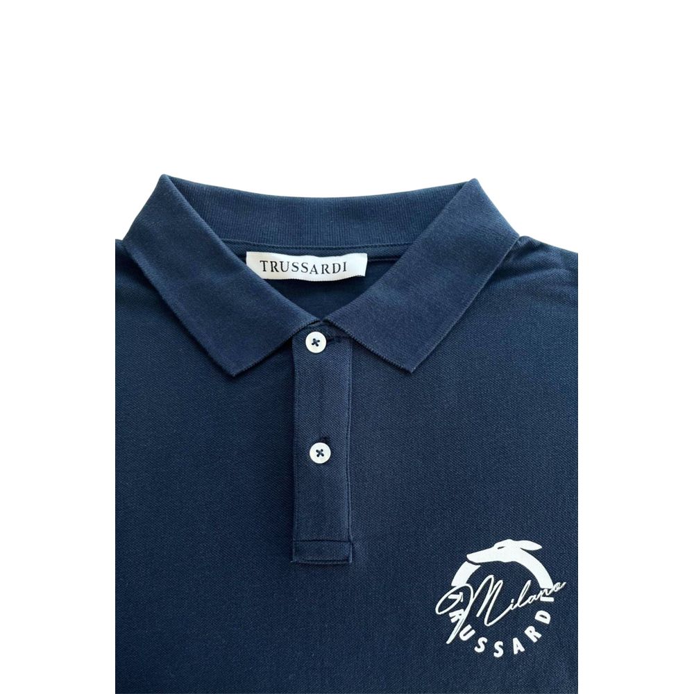 Blaues Poloshirt aus Baumwolle für Herren
