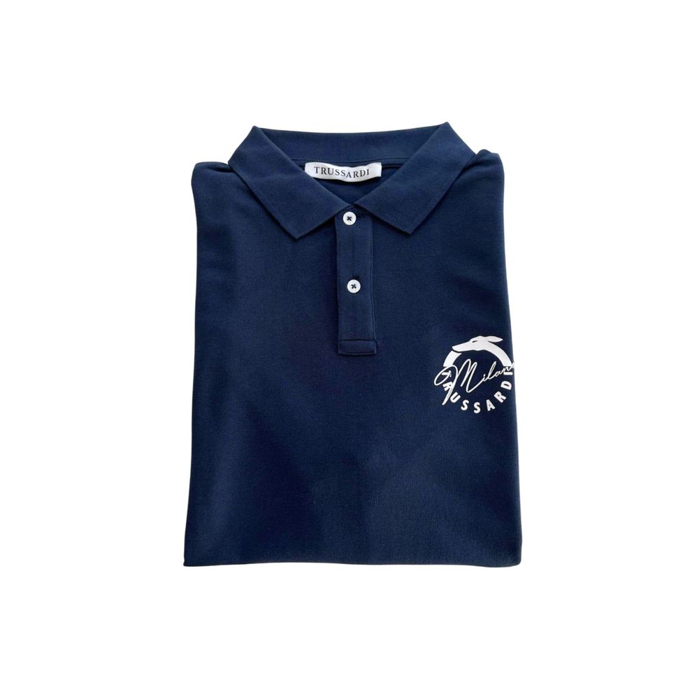 Blaues Poloshirt aus Baumwolle für Herren