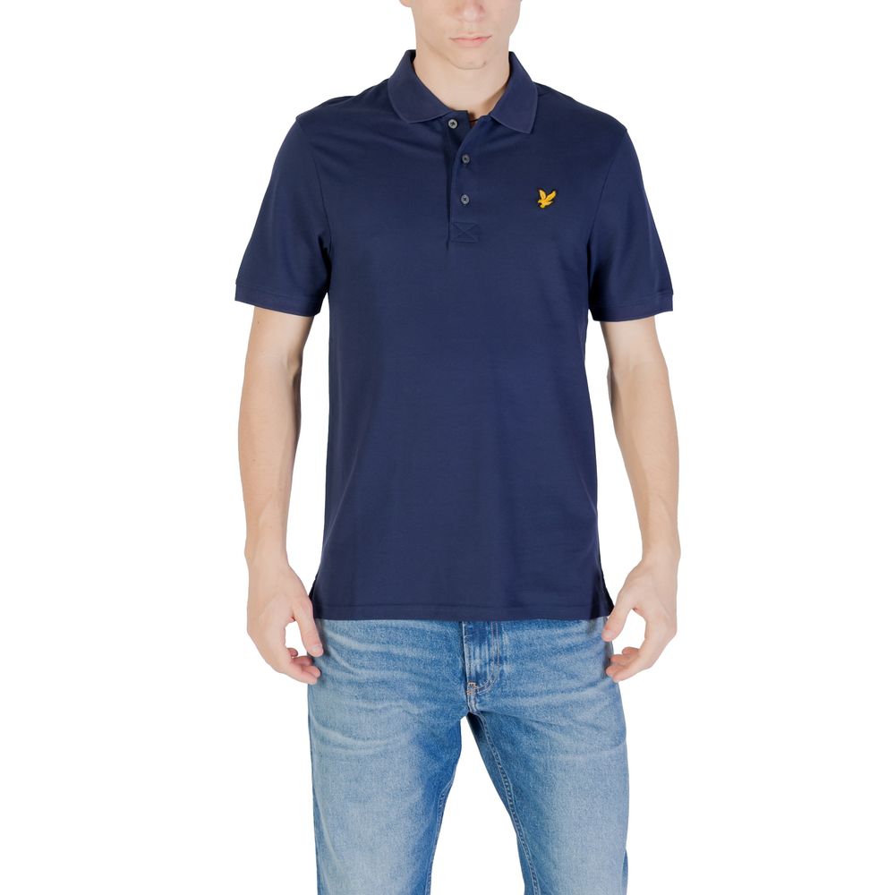 Blaues Poloshirt aus Baumwolle