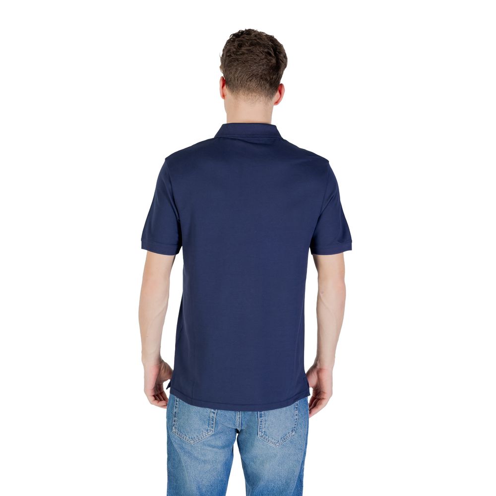Blaues Poloshirt aus Baumwolle