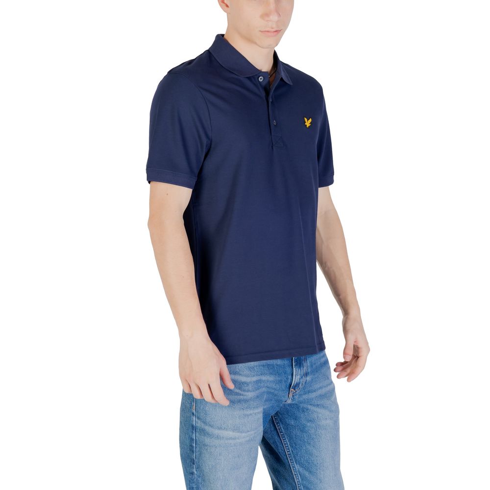 Blaues Poloshirt aus Baumwolle