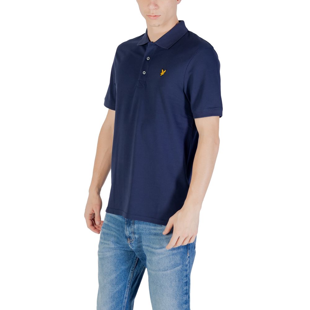 Blaues Poloshirt aus Baumwolle