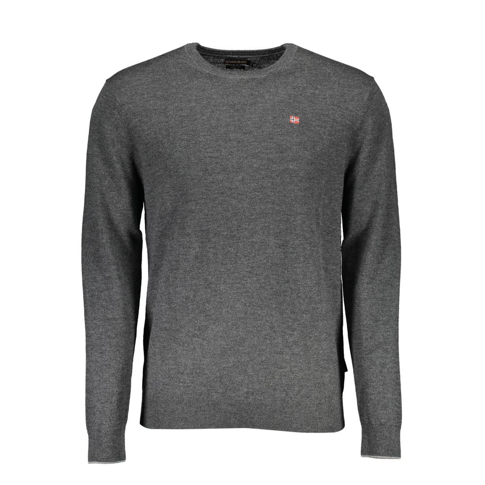 Grauer Wollpullover für Herren