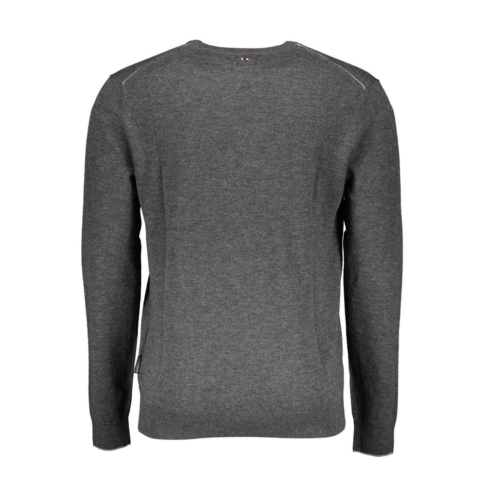 Grauer Wollpullover für Herren