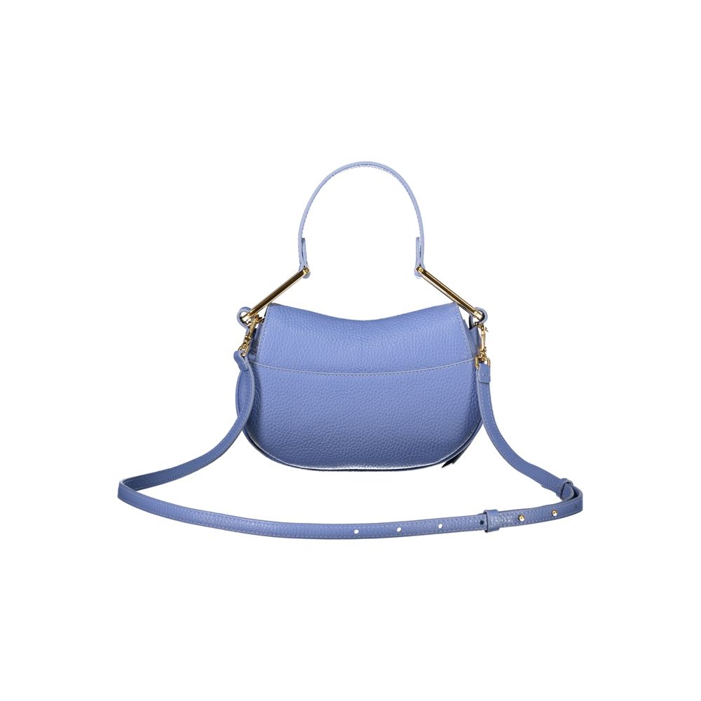 Hellblaue Damenhandtasche aus Leder