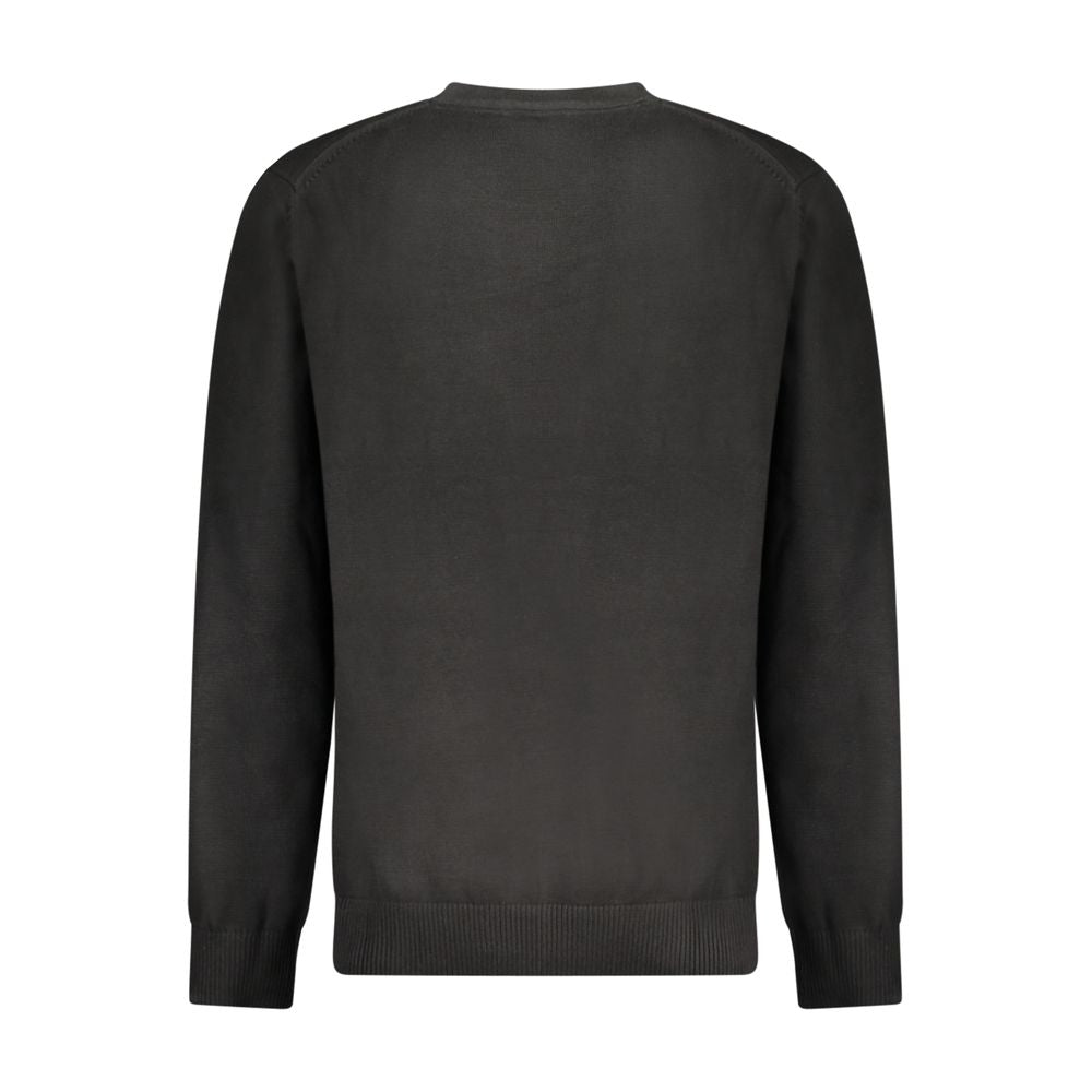 Schwarzer Baumwollpullover für Herren