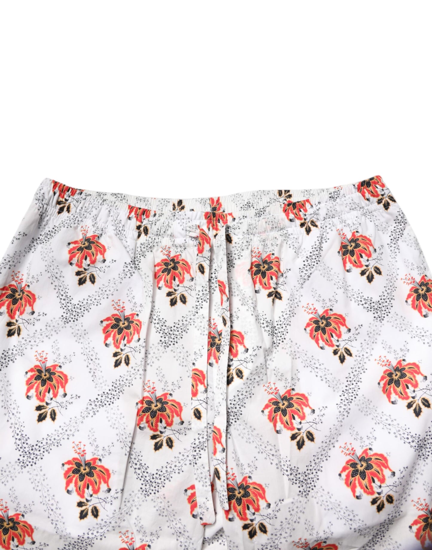Mehrfarbiges Pyjama-Set aus Baumwolle mit Blumendruck, Nachtwäsche