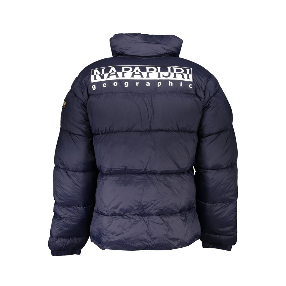 Blaue Polyamid-Herrenjacke