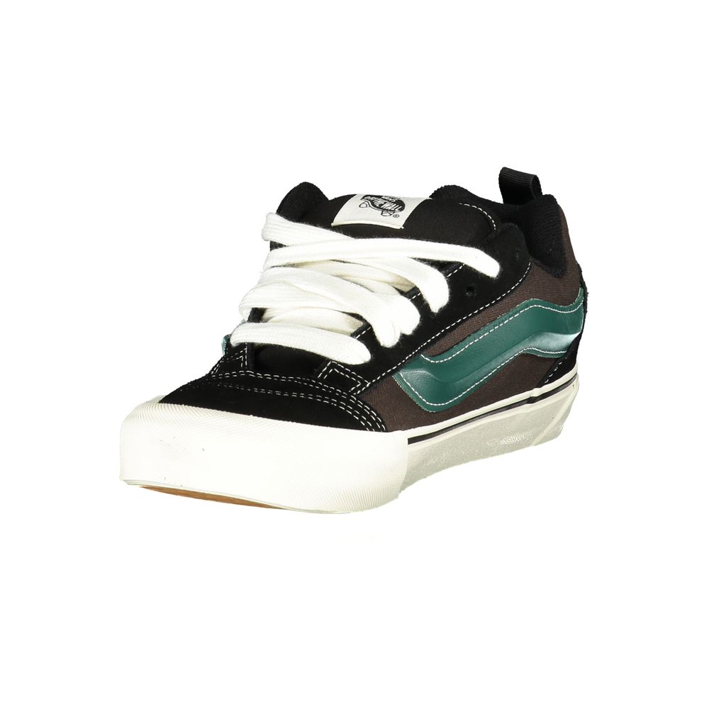 Schwarze Leder Herren Sneaker