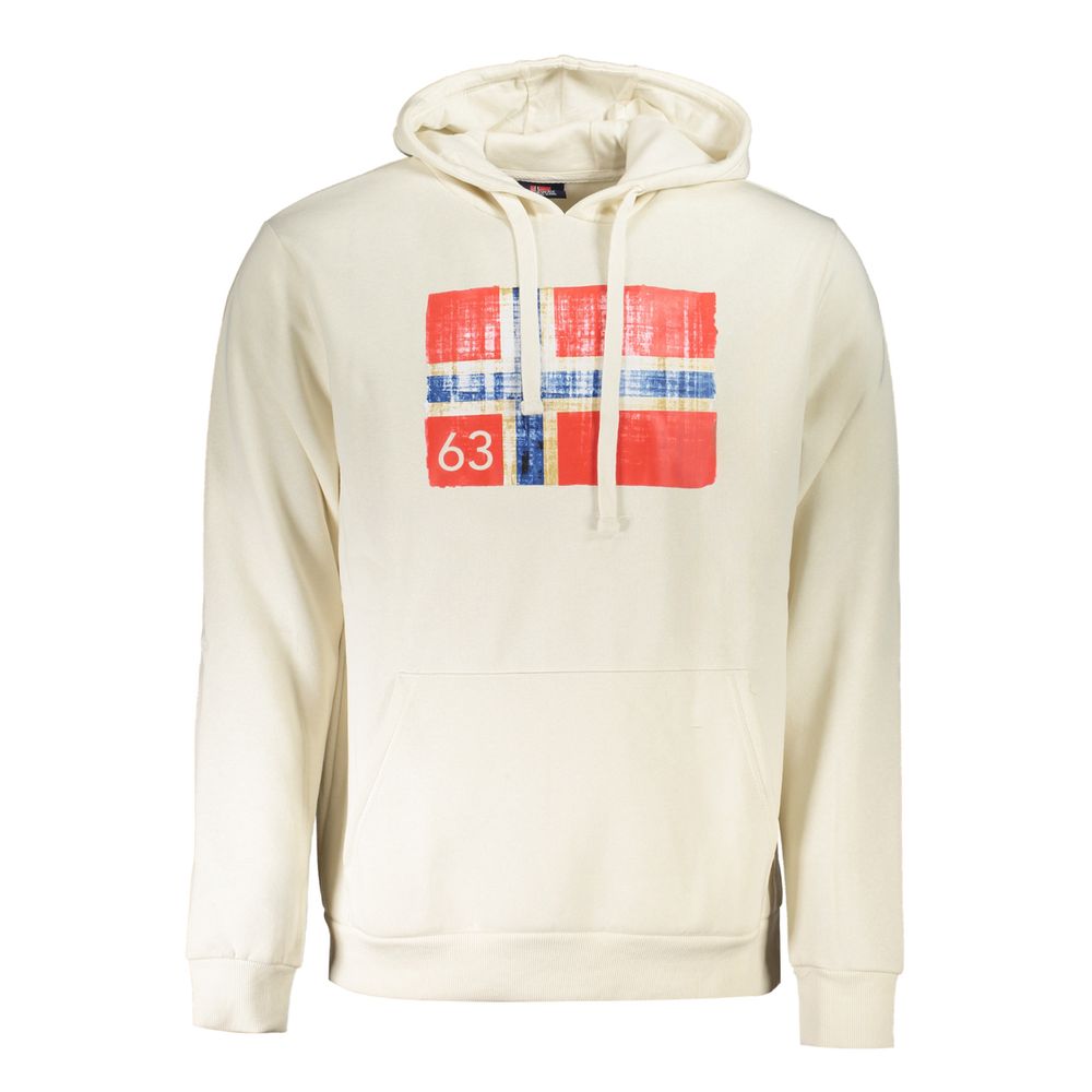 Weißer Baumwollpullover für Herren