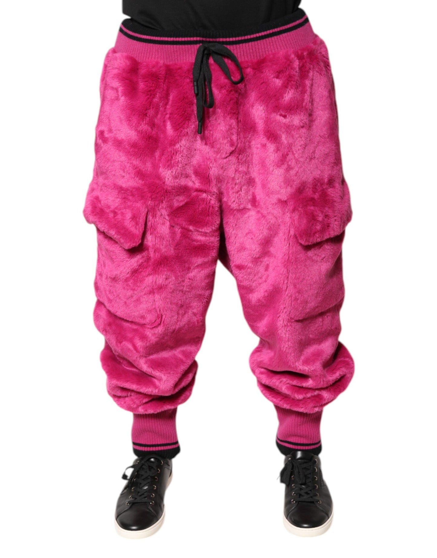 Rosa Acryl Cargo Jogginghose