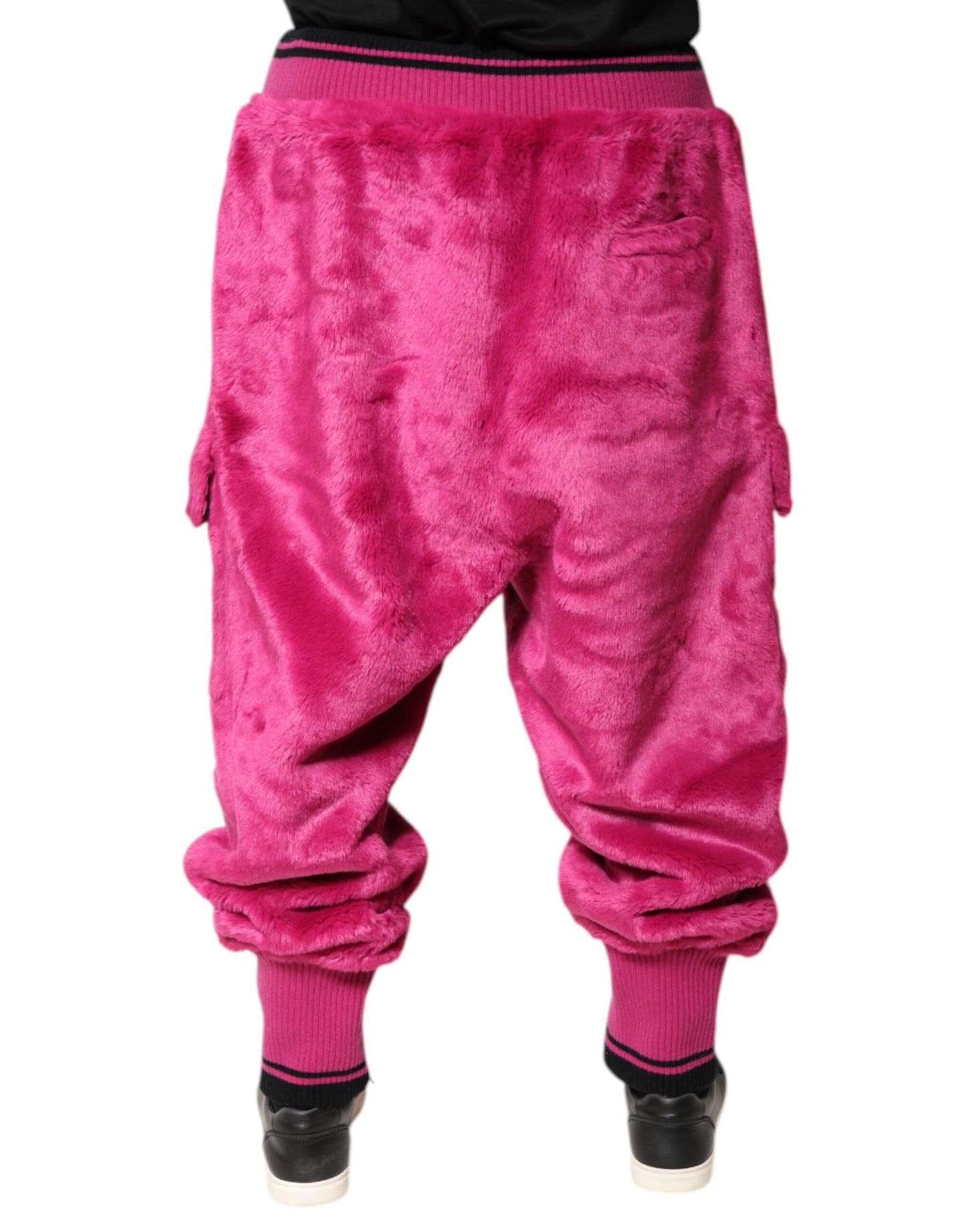Rosa Acryl Cargo Jogginghose