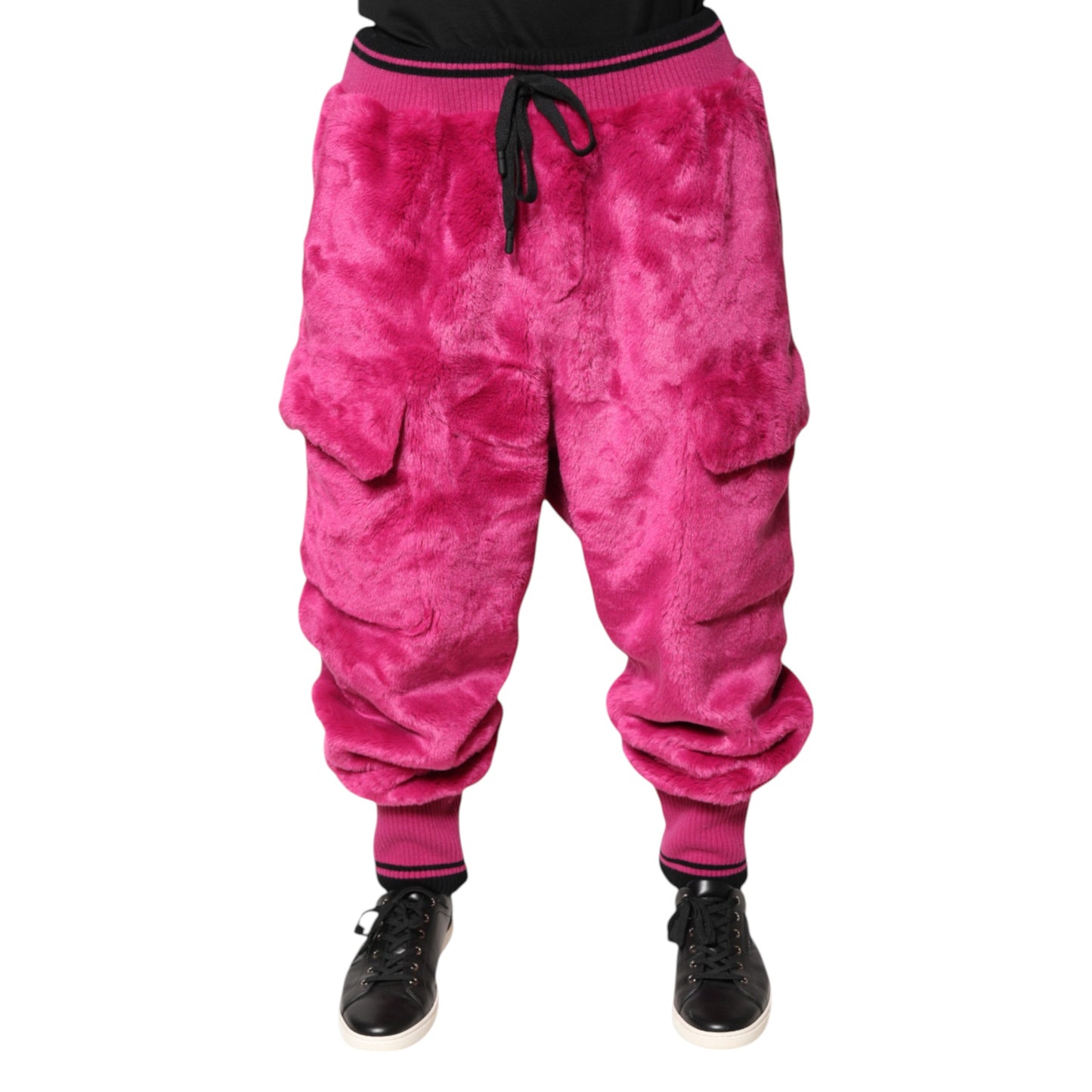 Rosa Acryl Cargo Jogginghose