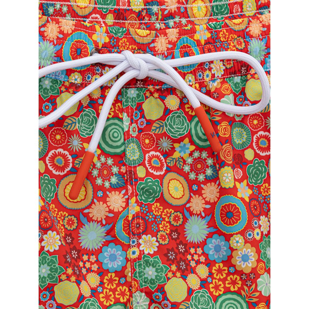 Rote Polyester-Badeshorts