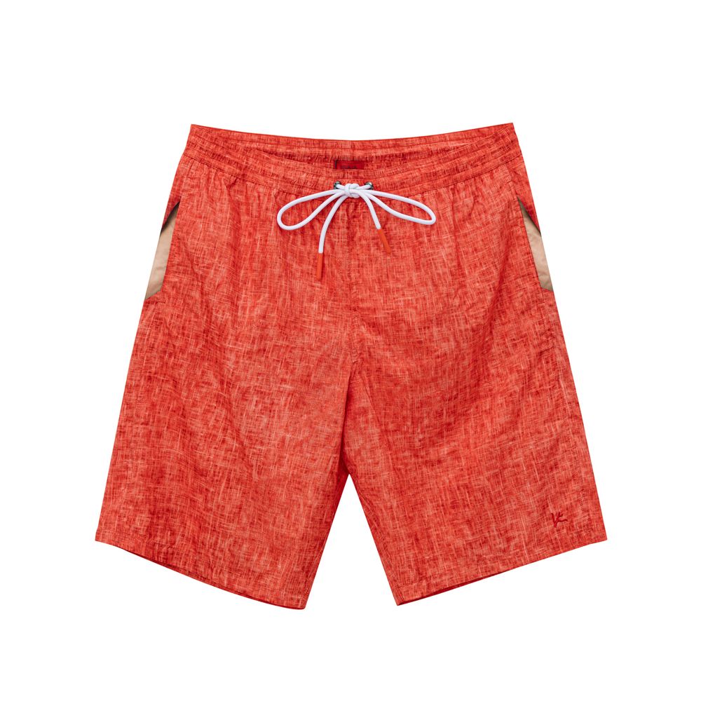 Rote Polyester-Badeshorts
