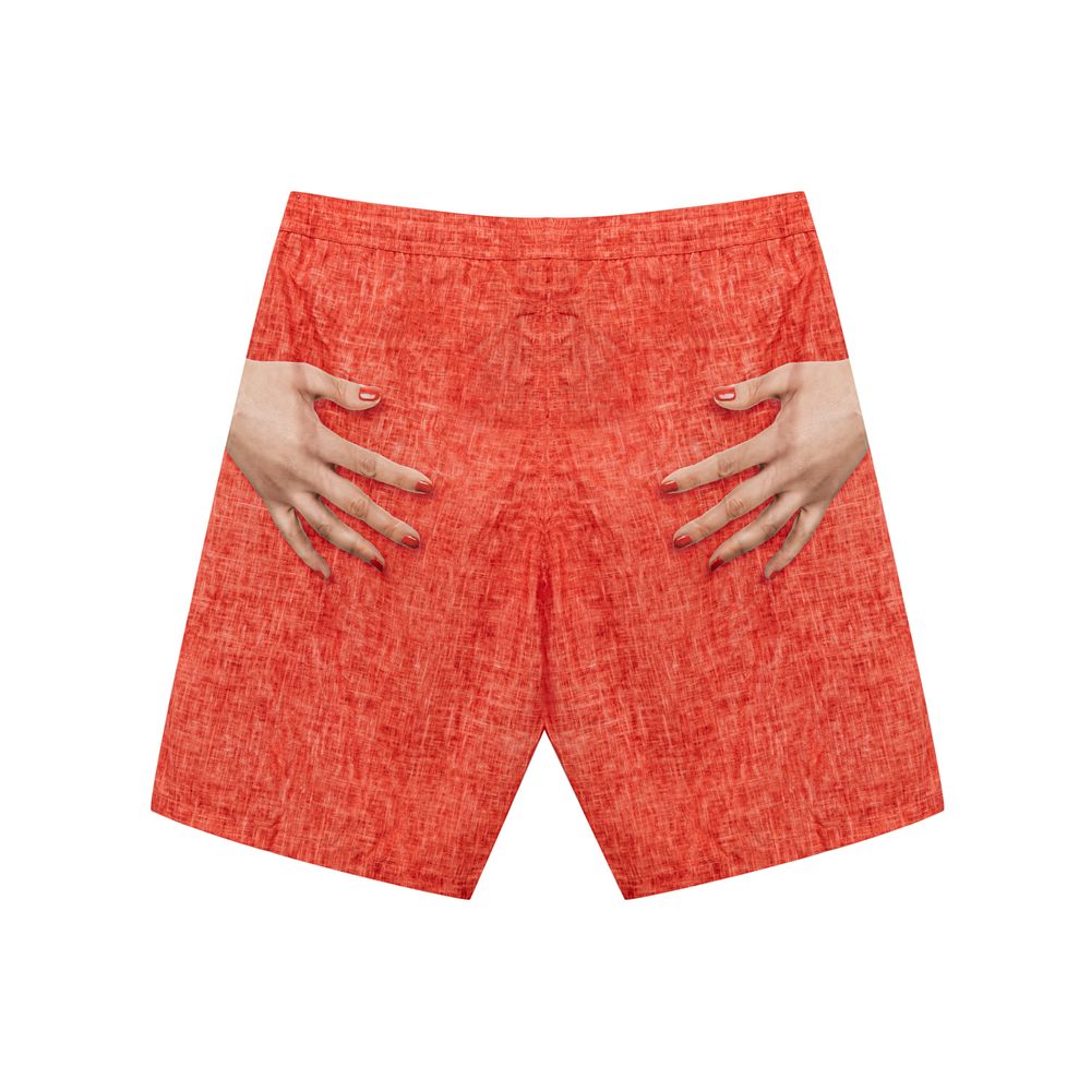 Rote Polyester-Badeshorts