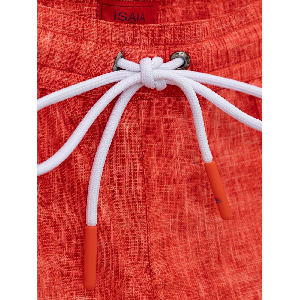 Rote Polyester-Badeshorts
