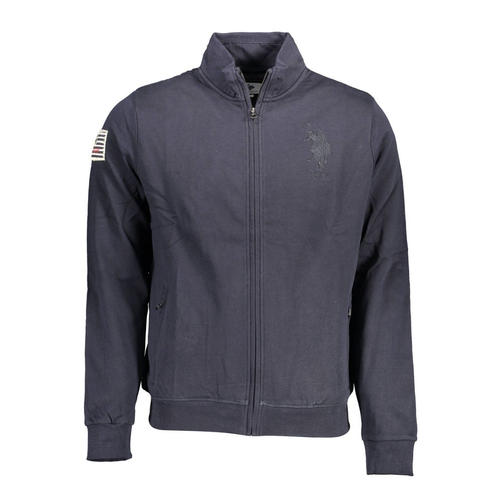 Blauer Baumwollpullover für Herren