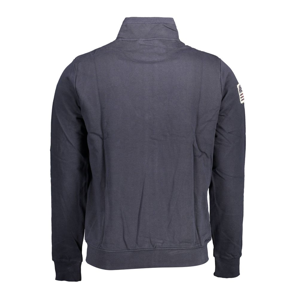 Blauer Baumwollpullover für Herren