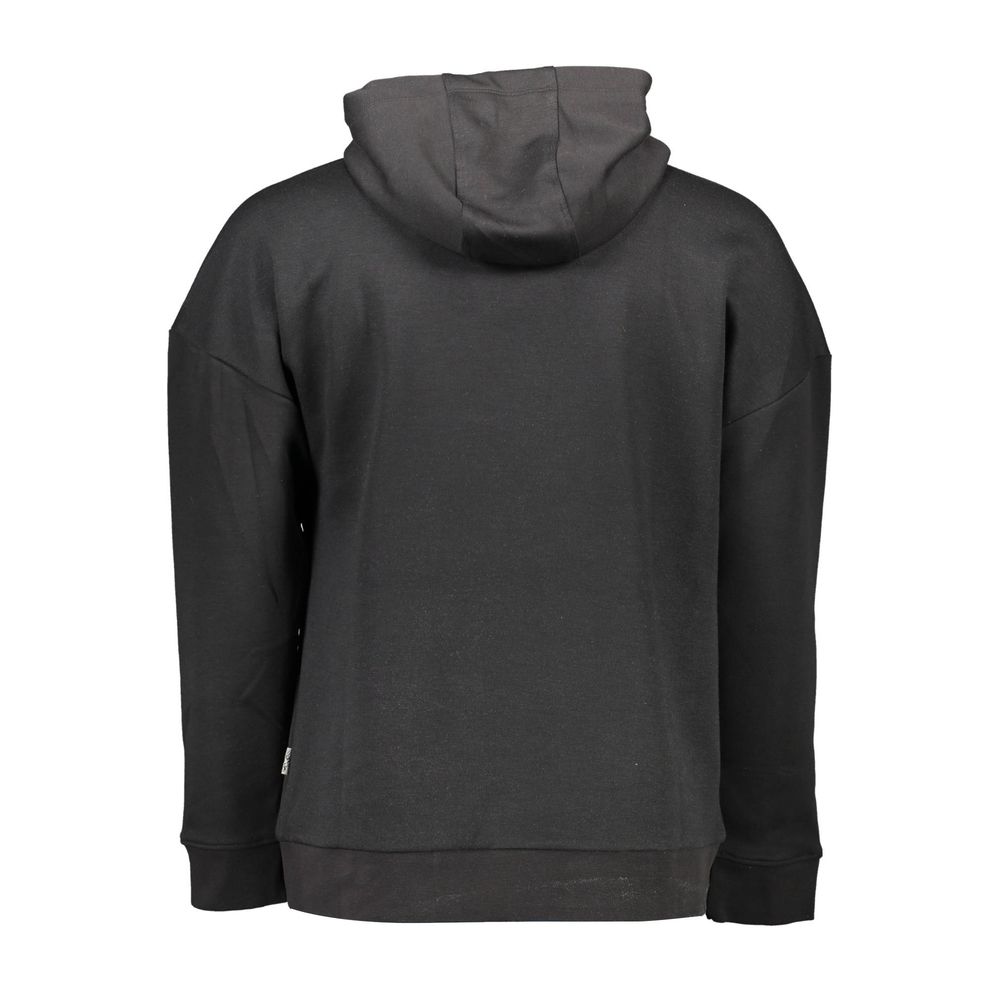 Schwarzer Baumwollpullover für Herren