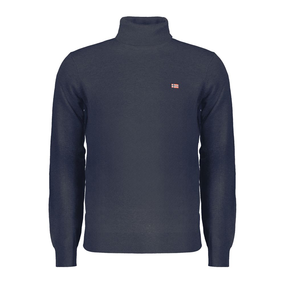 Blauer Polyamid-Herrenpullover