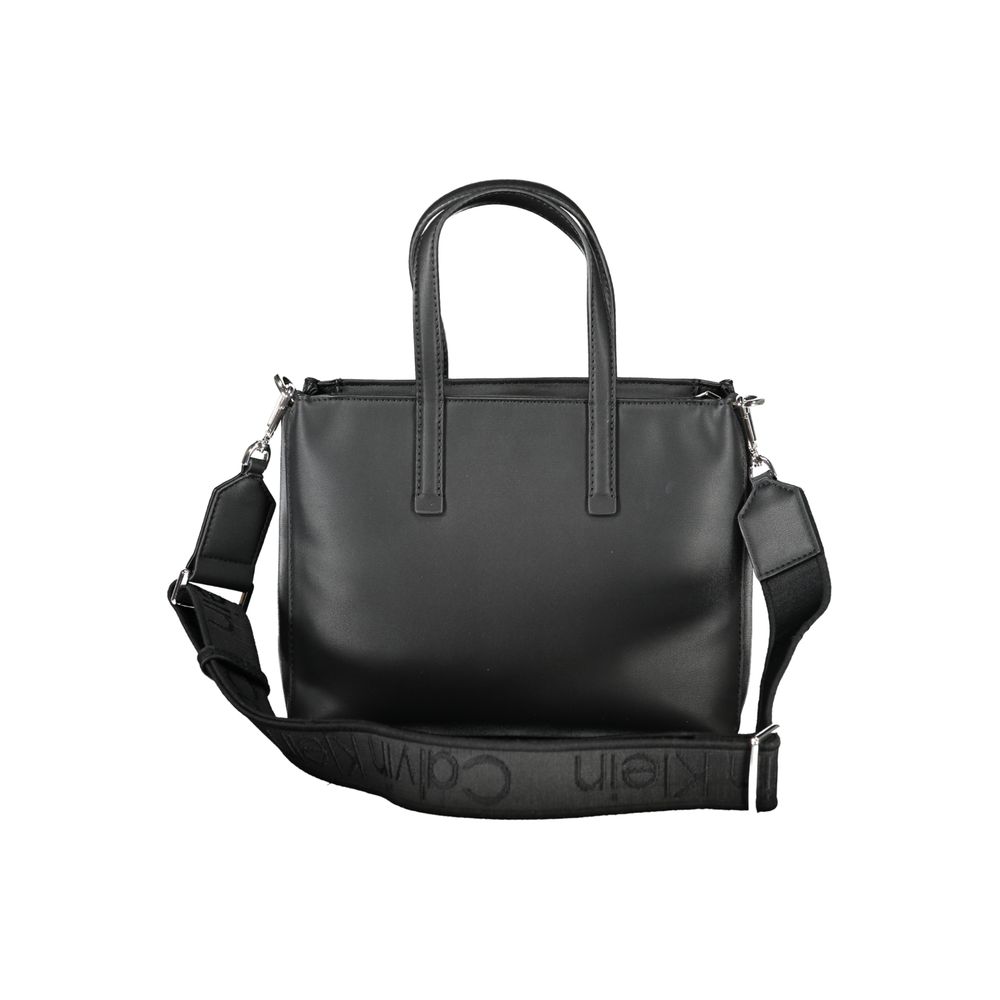 Schwarze Polyester Damen Handtasche