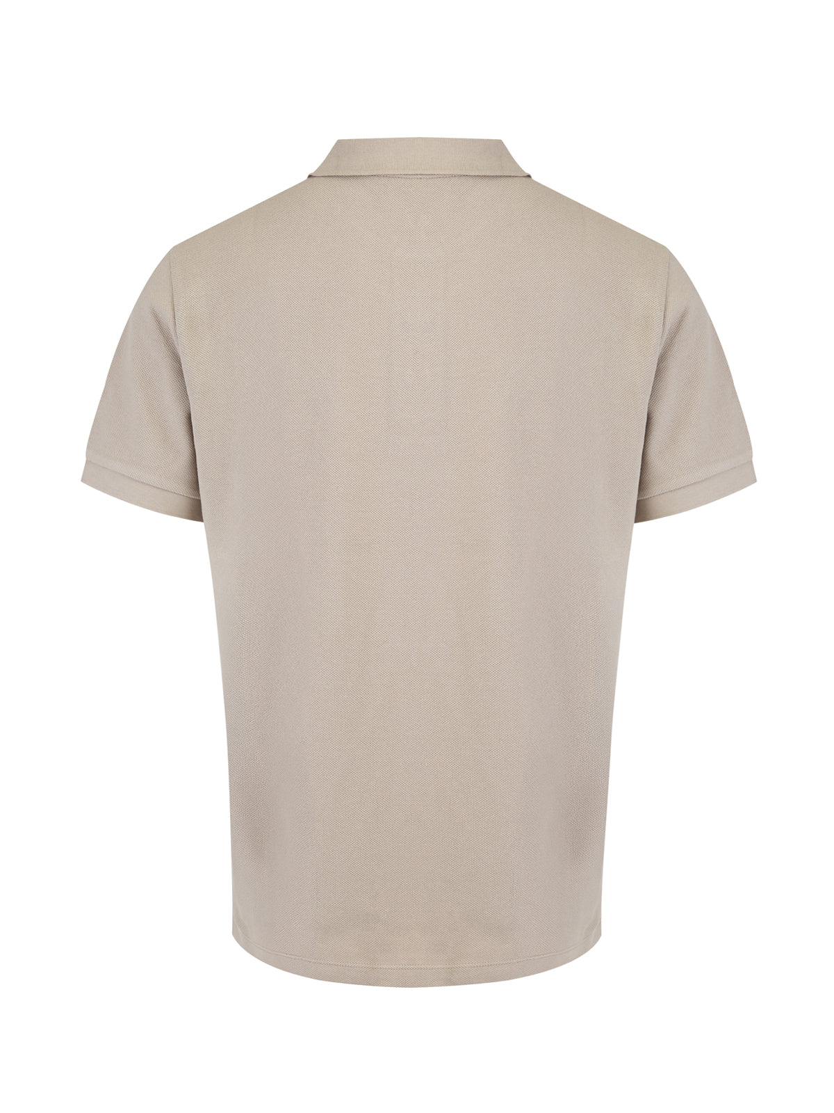 Poloshirt aus Baumwolle mit Kragen in Hellstein