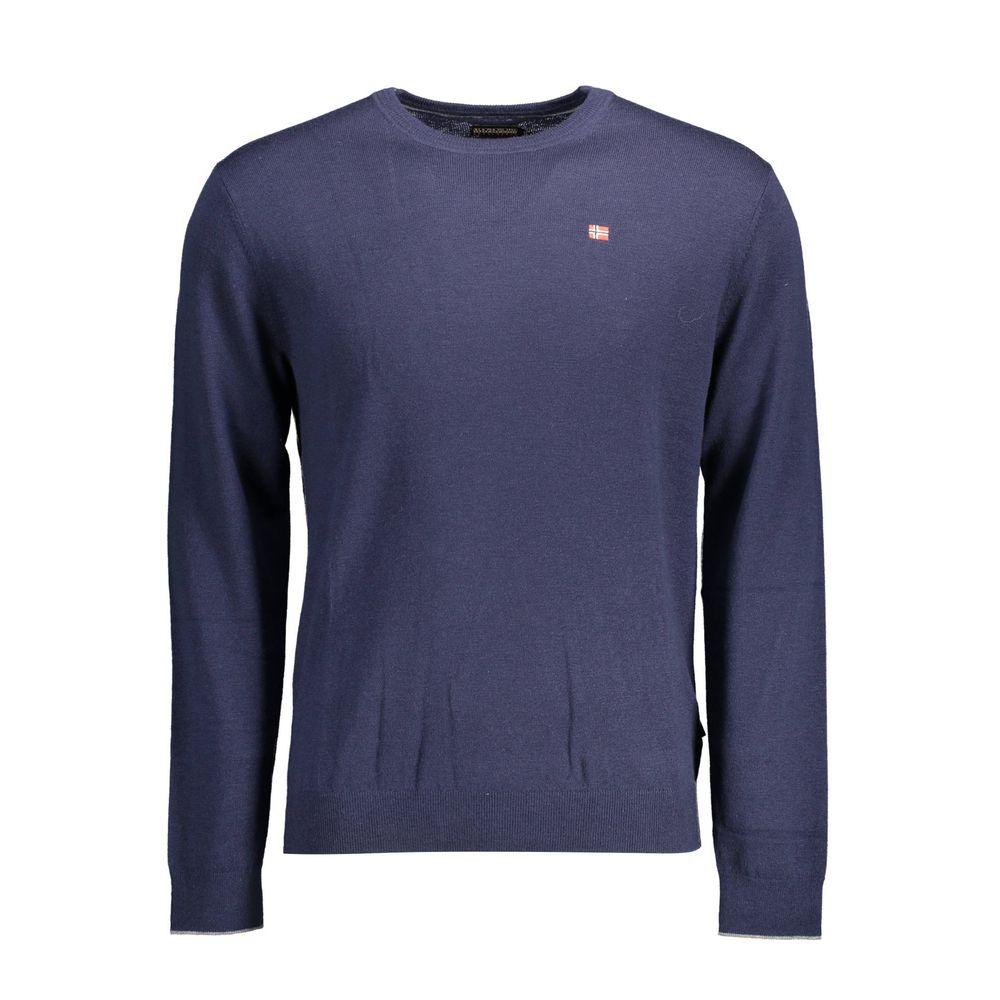 Blauer Wollpullover für Herren
