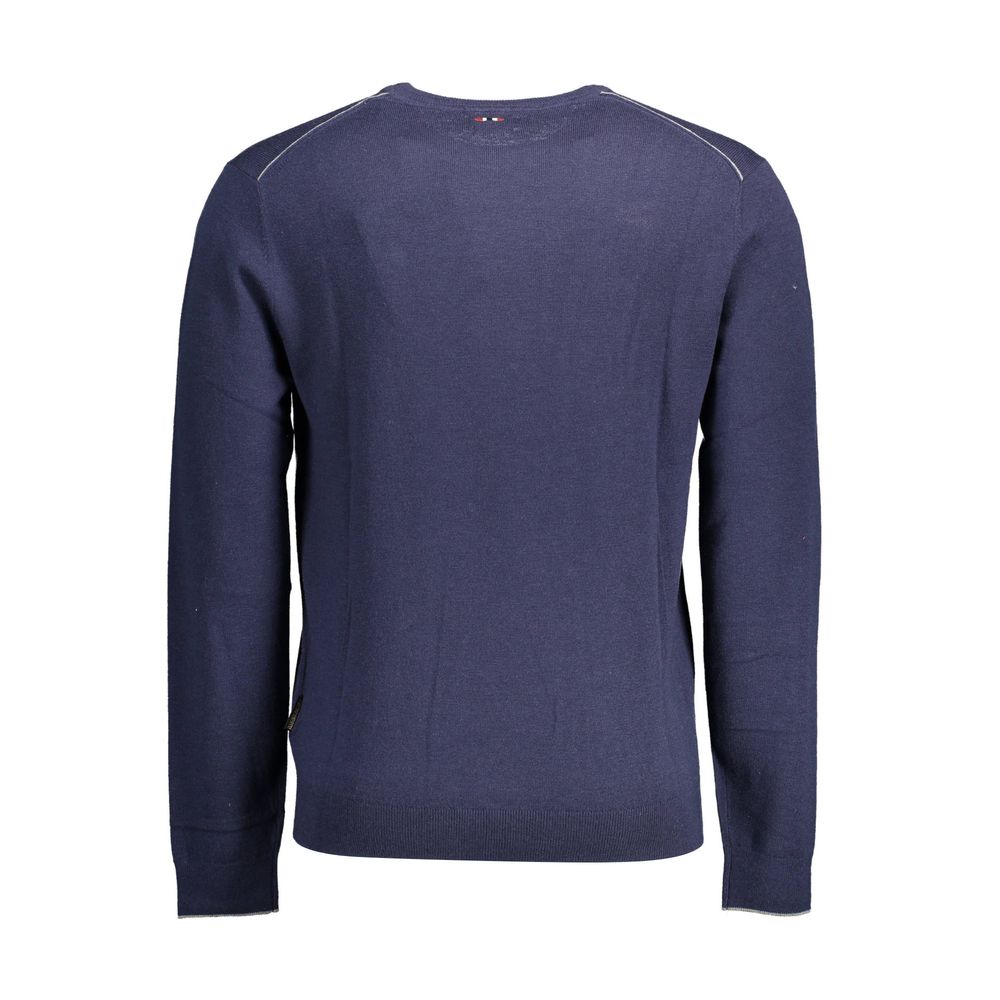 Blauer Wollpullover für Herren