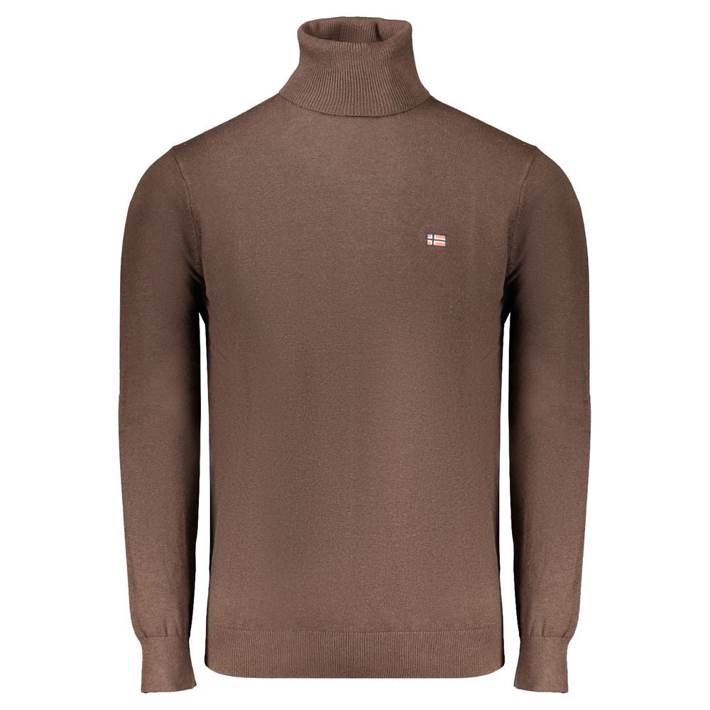 Brauner Polyesterpullover